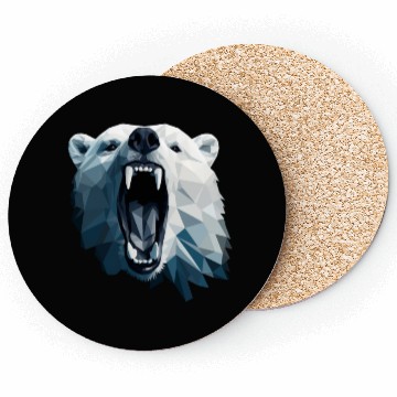 Discover Geometric Style Polar Bear Coasters
