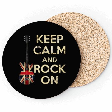 Discover Keep Calm and Rock On Union Jack Guitar Coasters