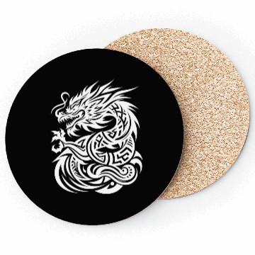 Discover Dragon T Tattoo Elegant Artistic Design Coasters