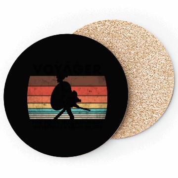 Discover Voyager 1977 Retro Space Probe Mission Coasters