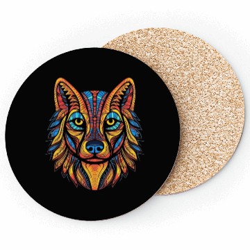 Discover German Shepherd Funny Dog Street Art Comic Pet Coasters