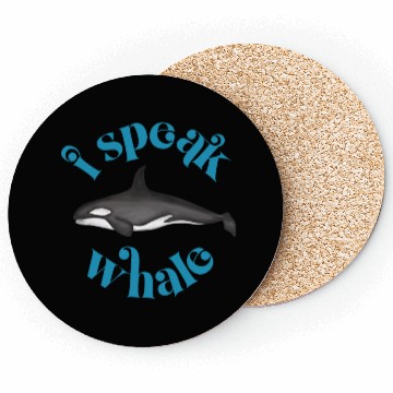 Discover Cute I Speak Whale Orca Killer Whale Retro Style Coasters