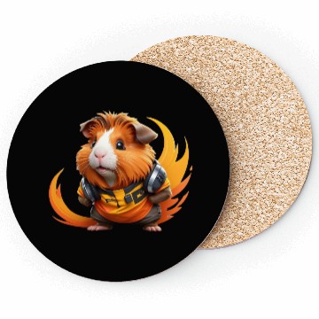 Discover cute and cool DJ guinea pig Coasters