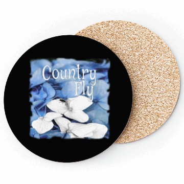 Discover Country Fly Blue Hydrangea Watercolor Clothing Coasters