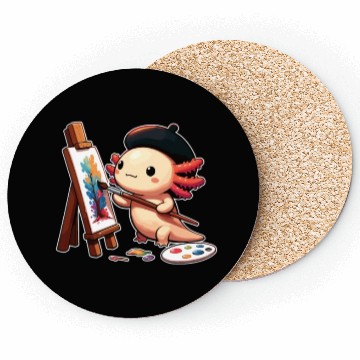 Discover Painter Art Artist Axolotl Coasters