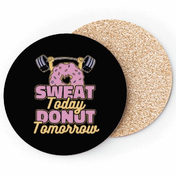 Discover Fitness Donut Funny Donut Gym Coasters