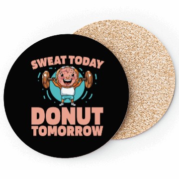 Discover Fitness Donut Funny Donut Gym Coasters
