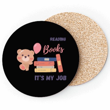 Discover Reading books it's my job Coasters