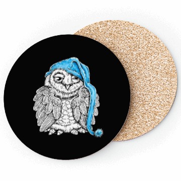 Discover Owl in Nightcap Coasters
