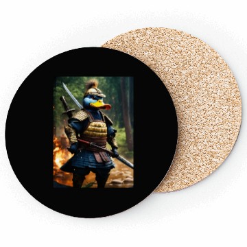 Discover duck samurai Battlefield Hyper realistic Coasters