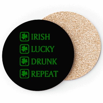 Discover Irish Lucky Drunk Repeat Coasters