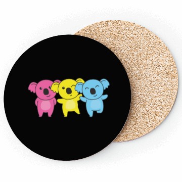 Discover Pansexual Flag Pride Lgbtq Cute Koala Coasters