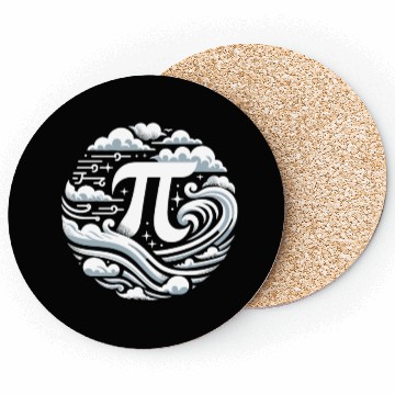 Discover Funny Pi Day 2024 3,14 Pi Number Symbol Math Coasters
