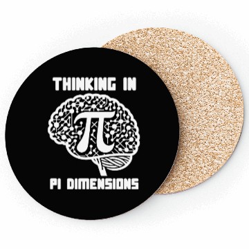 Discover Funny Pi Day 2024 3,14 Pi Number Symbol Math Coasters