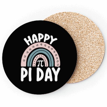 Discover Happy Pi Day Boho Rainbow Math Mathematic Coasters