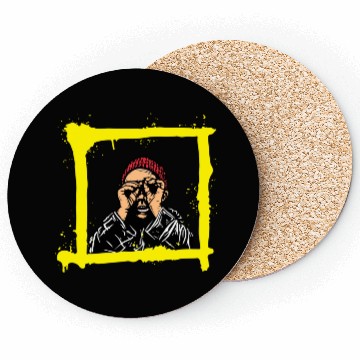 Discover Yellow Brown Red Colorful Graffiti Illustration Coasters