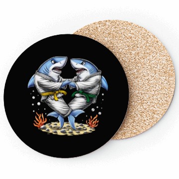 Discover Shark Jiu-Jitsu Wrestlers Coasters