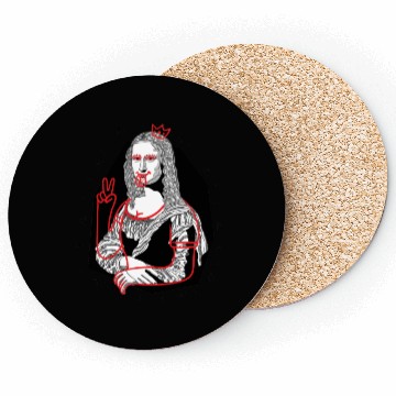 Discover Hand Drawn Vector Illustration MonLisa - Giocond Coasters