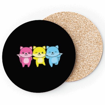 Discover Pansexual Flag Pride Lgbtq Cute Fox Coasters