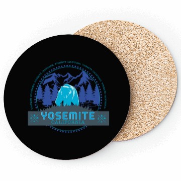 Discover YOSEMITE CALIFORNIA Natural Landmark Stamp Coasters