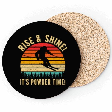 Discover Vintage Sunset 80s Ski Funny Cute Winter Retro Coasters