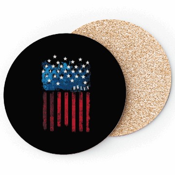 Discover Flag America Typography Coasters Design
