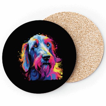 Discover Watercolor Colorful Irish wolfhound Coasters
