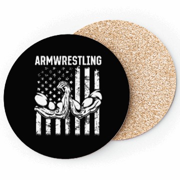 Discover Arm Wrestler Arm Wrestling Armwrestling US Flag Coasters
