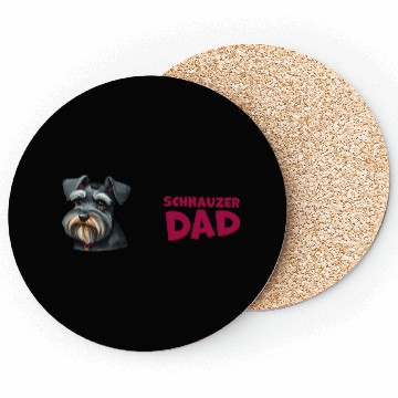 Discover Schnauzer Dad Coasters