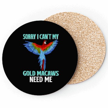 Discover Gold Macaw Ornithologist Enthusiast Gift Coasters