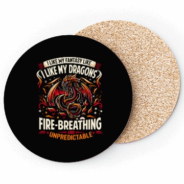 Discover I Like FANTASY Saying - Like my DRAGONS Coasters