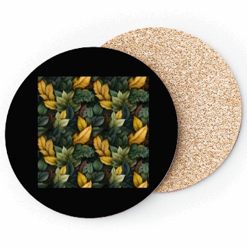 Discover Fall Leaves Pattern Coasters