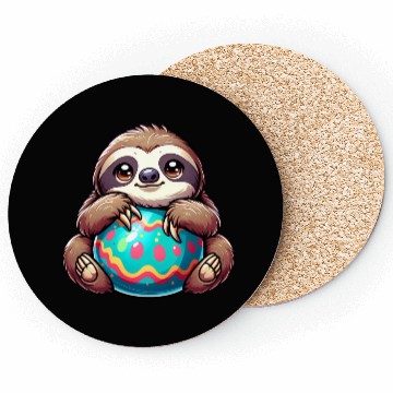 Discover Easter Sloth: Embrace and Easter Egg Coasters