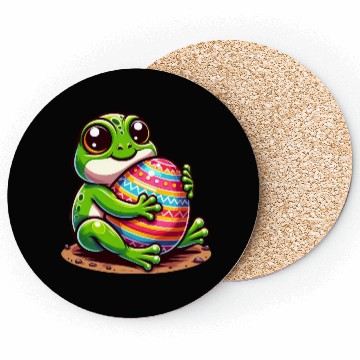 Discover Easter Frog: Loving Embrace Coasters