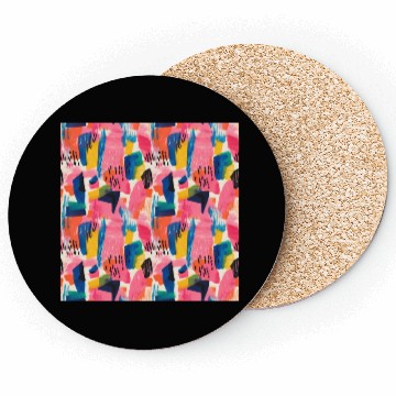 Discover Vivid Colors Abstract Pattern Coasters