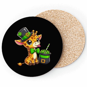 Discover St. Patrick's Day Giraffe with Bubble Tea Coasters