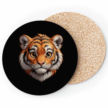 Discover Whimsical Wild Cub - Playful Tiger Coasters