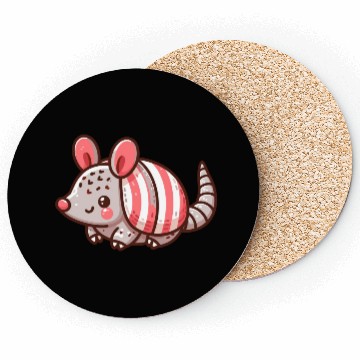 Discover Playful Armadillo Cartoon Coasters