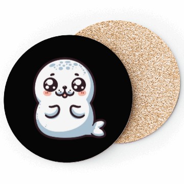 Discover Playful Seal Cartoon Coasters