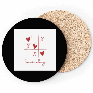Discover Beige Rouge Amour Saint Valentin Coasters