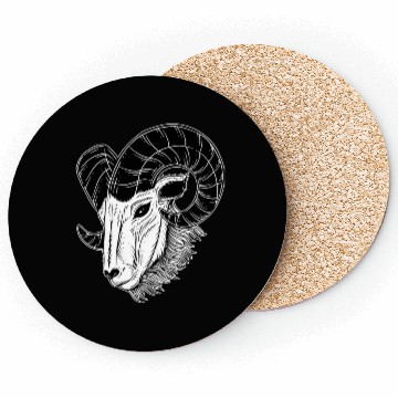 Discover Dark Baphomet Goat Art Coasters