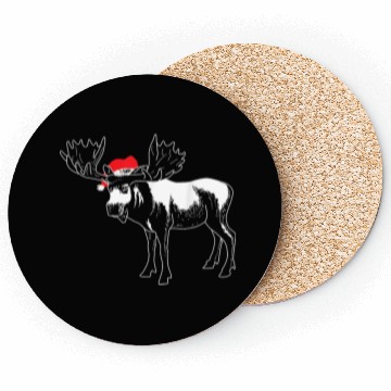 Discover Christmas Moose X mas Deer Animal Fan Hilarious Coasters