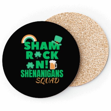 Discover shamrockin shenanigans drinking st Patrick's day Coasters