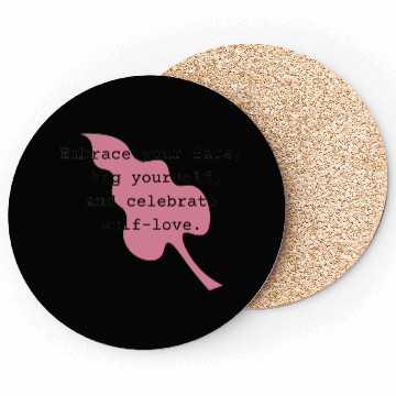 Discover Self-Love Affirmation Leaf Design Coasters