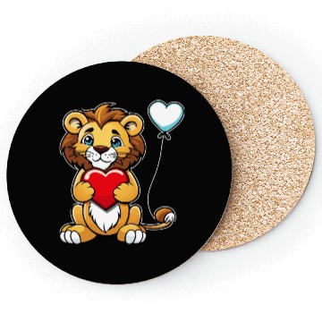 Discover Lion Heart - Valentine's Day Coasters