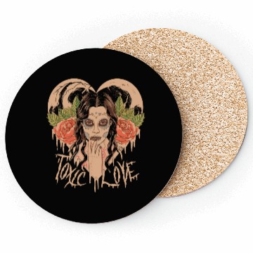 Discover Toxic Love Valentine Couple Gift Coasters