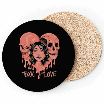 Discover Toxic Love Valentine Couple Coasters