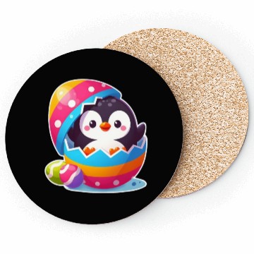 Discover Penguin hatches from colorful Easter egg Coasters