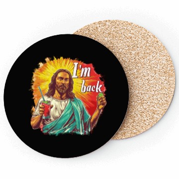 Discover Jesus Christ Easter I'm Back Party Coasters