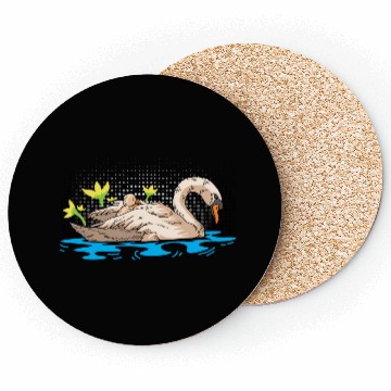 Discover Mother Child Swan Zookeeper Gift Coasters